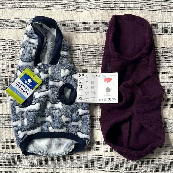 NWT soft/warm dog (2) sweatshirts size small